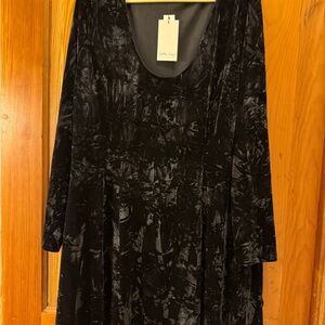Little Lies SWEET JANE BLACK CRUSHED MINI DRESS NWT
